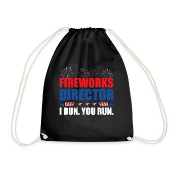 Fireworks Director I Run You Run America Flag - Turnbeutel - Schwarz - Vorne