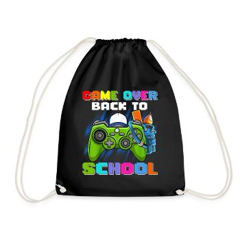 Game Over Retour à l’école - Sac de sport léger - noir - Devant