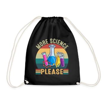 Plus de science s’il vous plaît Vintage - Sac de sport léger - noir - Devant
