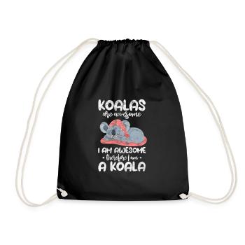 Koala - Turnbeutel - Schwarz - Vorne