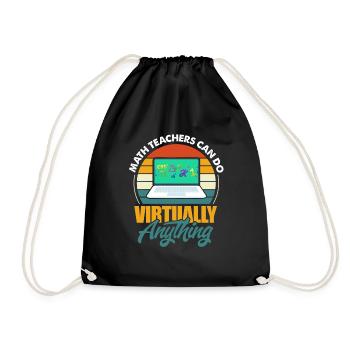 Mathematics - Drawstring Bag - black - Front