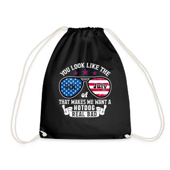 You Look Like The 4th of July - Drawstring Bag - black - Front