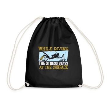 Instructeur de conception de plongée sous-marine Snorkeling - Sac de sport léger - noir - Devant
