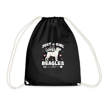 Beagle Chien Chien Dog Lover Pet Cadeau - Sac de sport léger - noir - Devant