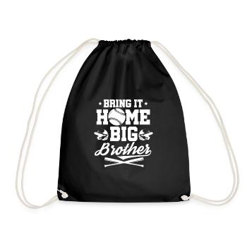 Big Brother Baseball Sibling Gift - Sac de sport léger - noir - Devant