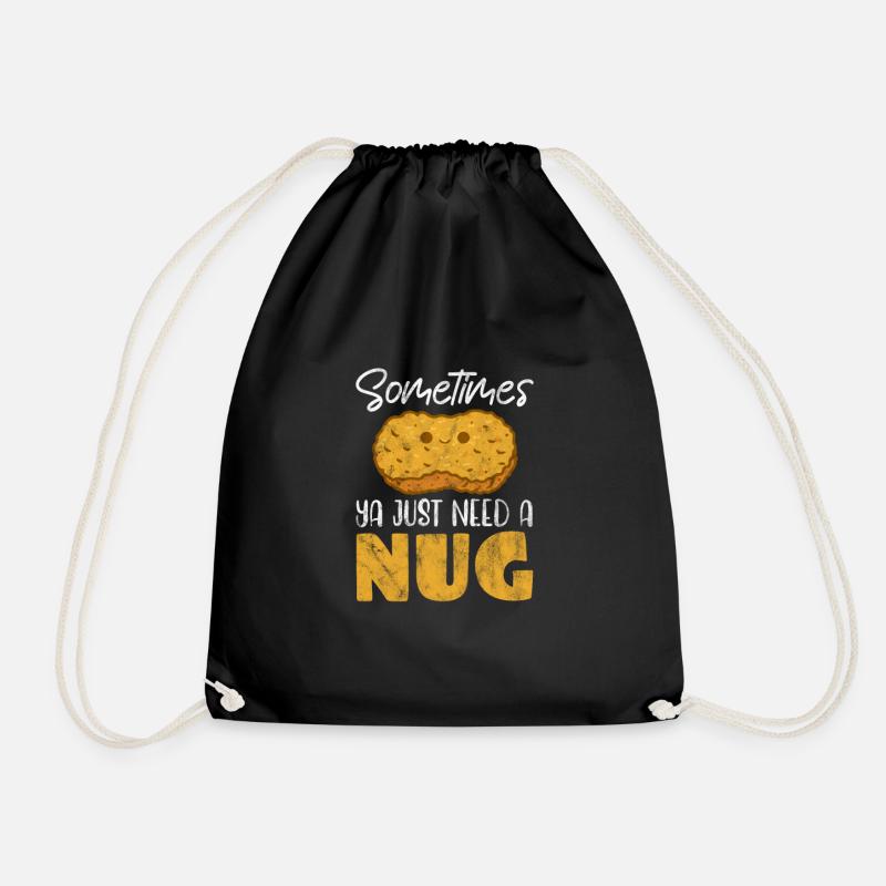 Chicken Nuggets - Turnbeutel - Schwarz