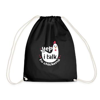 Poulet Farm Volaille Coq Poulets Cadeau - Sac de sport léger - noir - Devant
