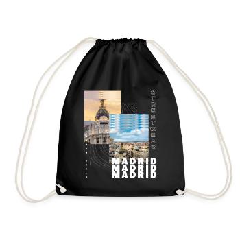 Madrid Espagne Ville Skyline Accueil Amour Vacances - Sac de sport léger - noir - Devant