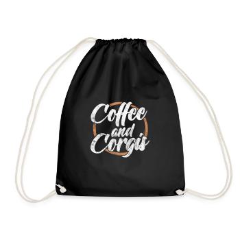 Welsh Corgi Dog Coffee Dog Dog Race Cadeau - Sac de sport léger - noir - Devant