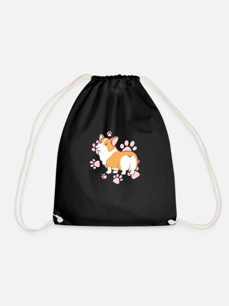 Corgi - Turnbeutel - Schwarz