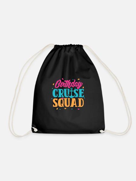 Cruise Birthday - Drawstring Bag - black