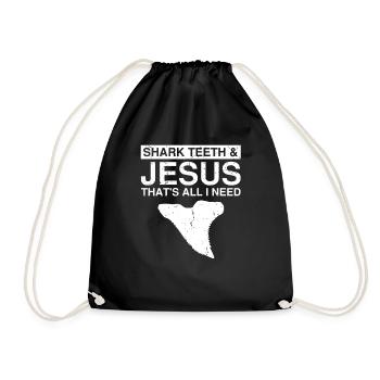 Paleontologist Designs Fossil Hunter Student - Drawstring Bag - black - Front