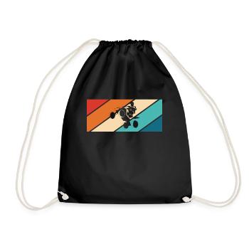 Vintage Retro Quad Driver Shirt Gift - Drawstring Bag - black - Front
