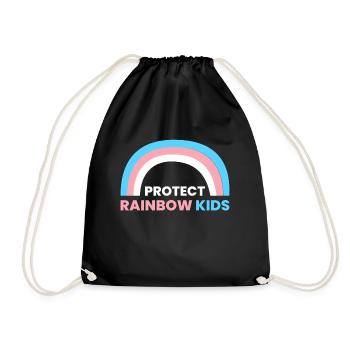 Protect Rainbow Kids Shirt Geschenk - Turnbeutel - Schwarz - Vorne