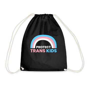 Protéger les enfants trans Chemise Cadeau LGBT - Sac de sport léger - noir - Devant