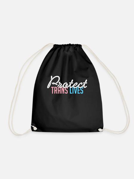Protect Trans Live Shirt Geschenk Trans Kids - Turnbeutel - Schwarz