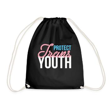 Protect Trans Youth Transsexual Shirt - Drawstring Bag - black - Front