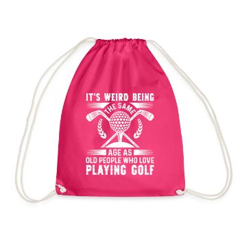 Großvater Papa Amateur Golf Humor Alt - Turnbeutel - Fuchsia - Vorne