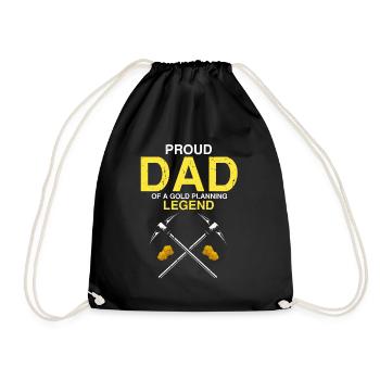 Gold Digger Gold Panning Gold Mining Designs - Drawstring Bag - black - Front