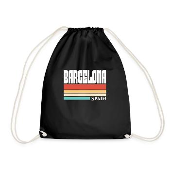 Barcelona - Drawstring Bag - black - Front