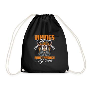 Viking Viking Vikings Odin Walhalla Gift - Drawstring Bag - black - Front
