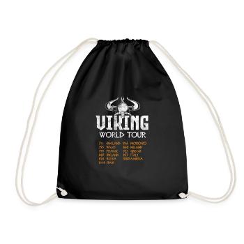 Wikinger - Turnbeutel - Schwarz - Vorne