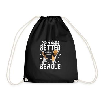 Beagle Chien Chien Dog Lover Pet Cadeau - Sac de sport léger - noir - Devant