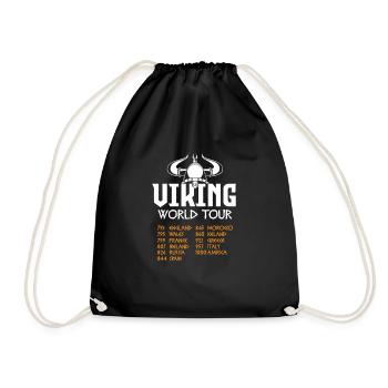 Viking Viking Vikings Odin Walhalla Gift - Drawstring Bag - black - Front