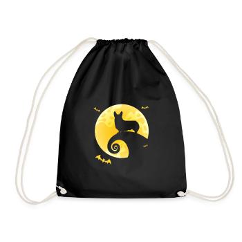 Corgi Halloween - Turnbeutel - Schwarz - Vorne