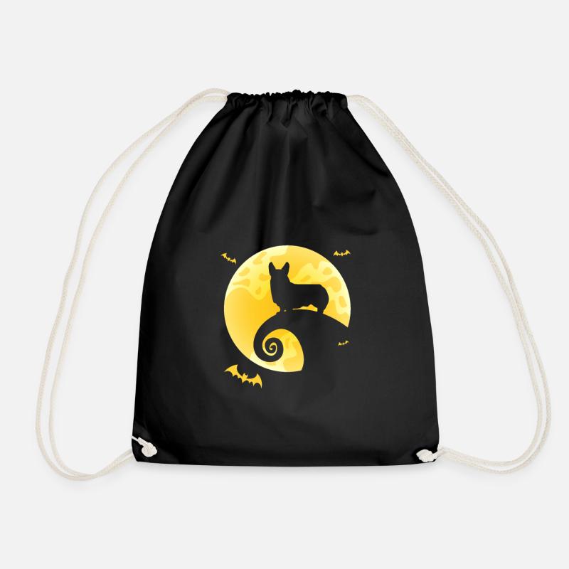 Corgi Halloween - Turnbeutel - Schwarz
