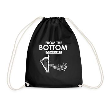Harp Player Designs for Harp Player Designs - Drawstring Bag - black - Front