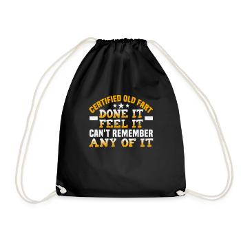 Retirement Gift idea Pension Work colleague - Drawstring Bag - black - Front