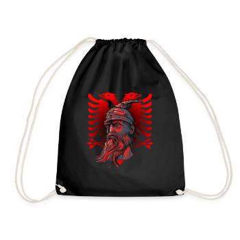 Albanischer Adler Kosovo Designs für Albaner - Turnbeutel - Schwarz - Vorne