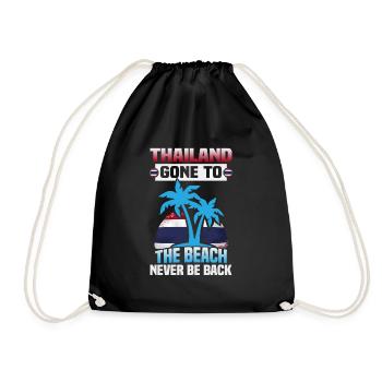Thailand Beach Holiday by the Sea Design Beach Motif - Drawstring Bag - black - Front