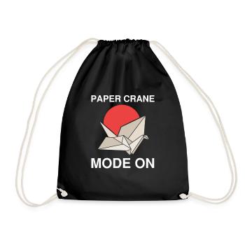 Conception d'origami japonais et origami kirigami - Sac de sport léger - noir - Devant