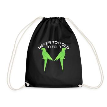 Conception d'origami Kirigami coloré - Sac de sport léger - noir - Devant