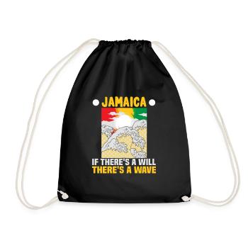 Jamaika Strandurlaub am Meer Design Strandmotiv - Turnbeutel - Schwarz - Vorne