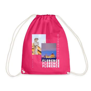 Florence Italie Ville Skyline Vacances Amour - Sac de sport léger - fuchsia - Devant