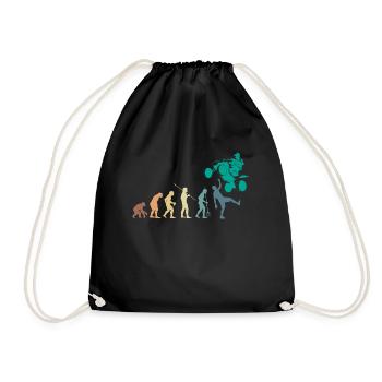 Vintage Retro Evolution Quad Shirt Gift - Drawstring Bag - black - Front