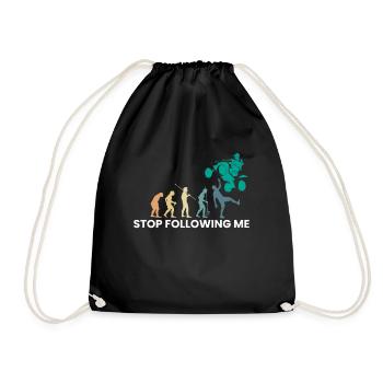 Vintage Retro Stop Following Me Quad Shirt - Sac de sport léger - noir - Devant