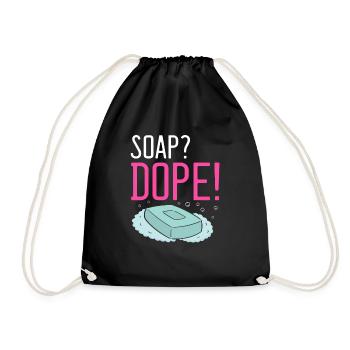 Homemade soap design for oil soap making - Drawstring Bag - black - Front
