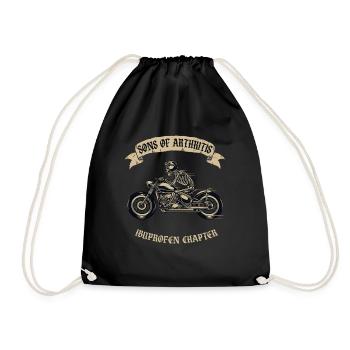 Motorcyclist Biker - Drawstring Bag - black - Front