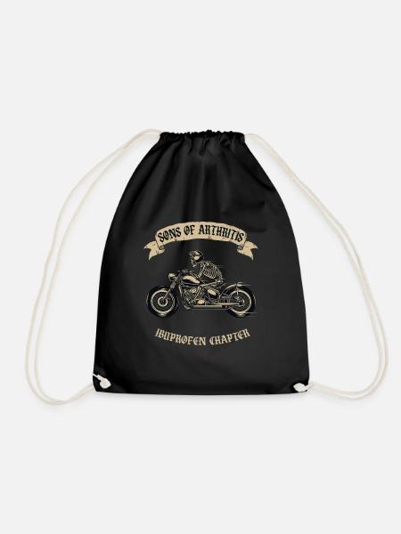 Motorradfahrer Biker - Turnbeutel - Schwarz