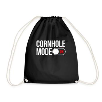 Mode Cornhole sur le cadeau de chemise - Sac de sport léger - noir - Devant