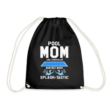 Pool Guy Design for PoolBoy and Pool Cleaner - Drawstring Bag - black - Front
