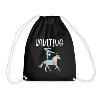 Vaulting Shirt Geschenk Voltagieren - Turnbeutel - Schwarz - Vorne