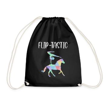 Flip-Tastic Voltagieren Horse Vaulting Shirt - Turnbeutel - Schwarz - Vorne