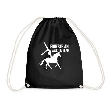 Equestrian Vaulting Team Shirt Voltagieren - Turnbeutel - Schwarz - Vorne