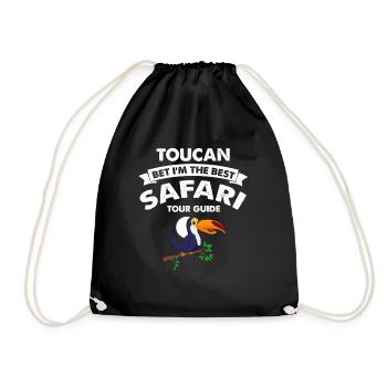 Afrikanische Familienreise Design für Afrika - Turnbeutel - Schwarz - Vorne