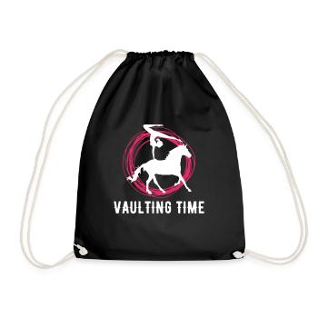 Vaulting Time Geschenk Voltagieren Shirt - Turnbeutel - Schwarz - Vorne